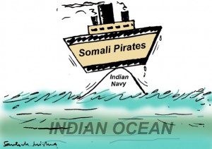 A cartoon regarding Indian Navy's highly successful anti-piracy operations (Cartoon courtesy: toonwala.blogspot.com)  