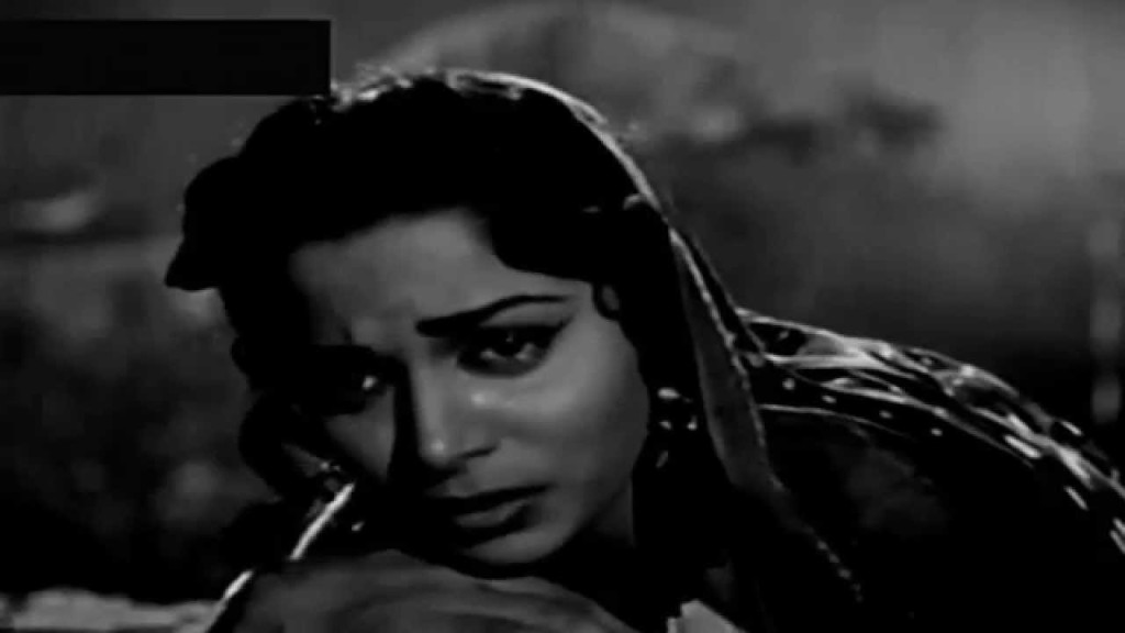 Waheeda acting on Shakeel's Aye mohabbat meri duniya mein tera kaam naa tha, in Bees Saal Baad