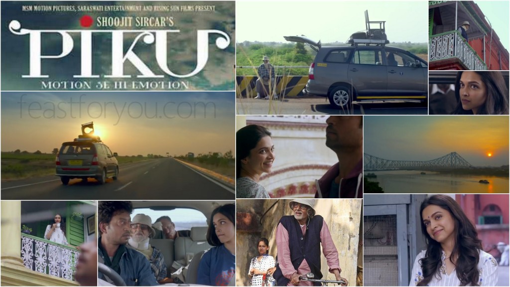 2015 movie Piku's pics courtesy: www.feastforyou.com. Bhaskor's obsession with his constipation at the expense of his daughter's happiness is reflected in the commode he carries atop the vehicle that takes them 1500 kms from Delhi to Kolkatta