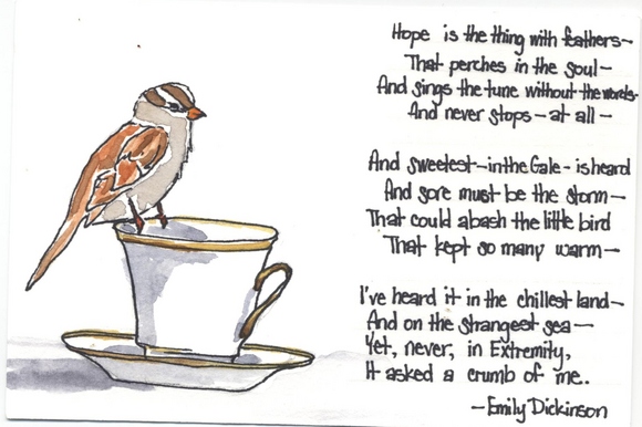 A Bird Called Hope by Emily Dickinson
