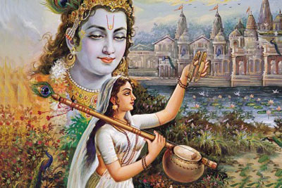 Meerabai in her devotion to Lord Krishna (Pic courtesy: www.drikpanchang.com)