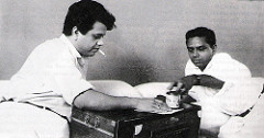 Jaikishan (of Shankar Jaikishan music duo) with Shailendra (Pic courtesy: flickrhivemind.net)