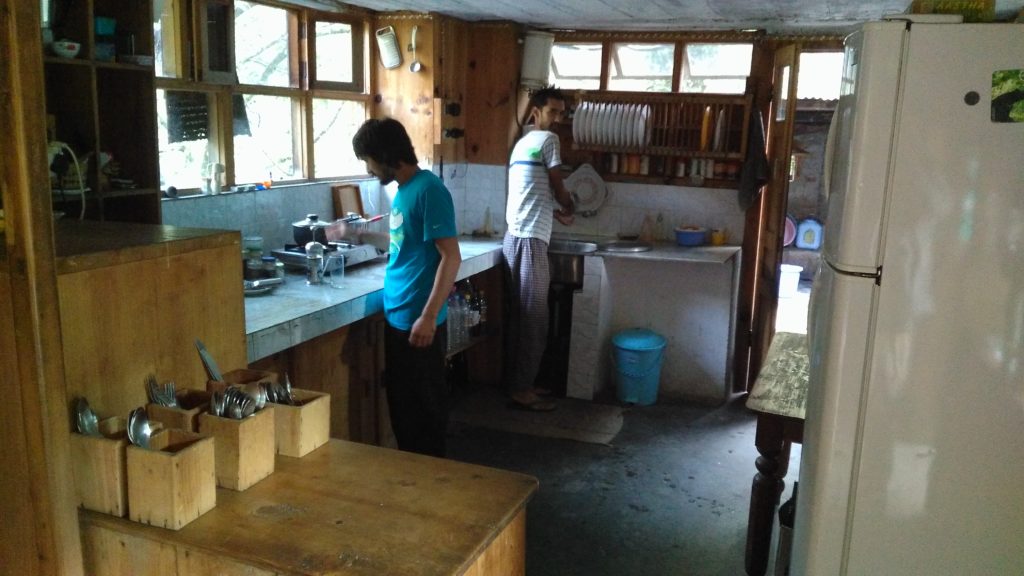 Raju's son Karan (right) and nephew Vicky helping out in the kitchen. Lata (Raju's wife) is never to be seen. She prepares all the meals.