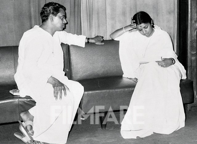 Shailendra with Lata Mangeshkar (Pic courtesy: Filmfare)