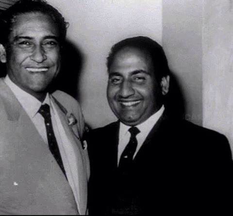 Mohammad Rafi with Ashok Kumar